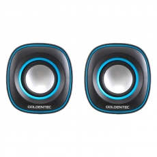 Caixa de Som 6W RMS GT Sound 2.0 Preto/Azul