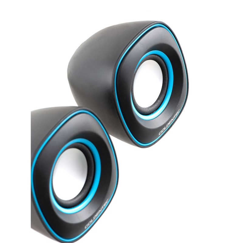 Caixa de Som 6W RMS GT Sound 2.0 Preto/Azul - Imagem 2
