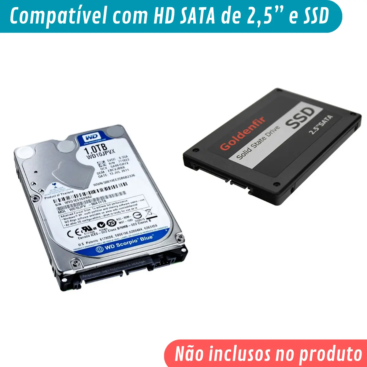 Case para HD 2.5 (Notebook) Usb 3.0 - Imagem 2