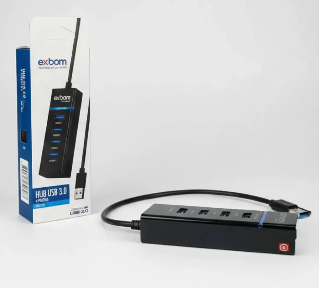 Hub Usb 3.0 Exbom 4 Portas Super Rápido. - Imagem 4