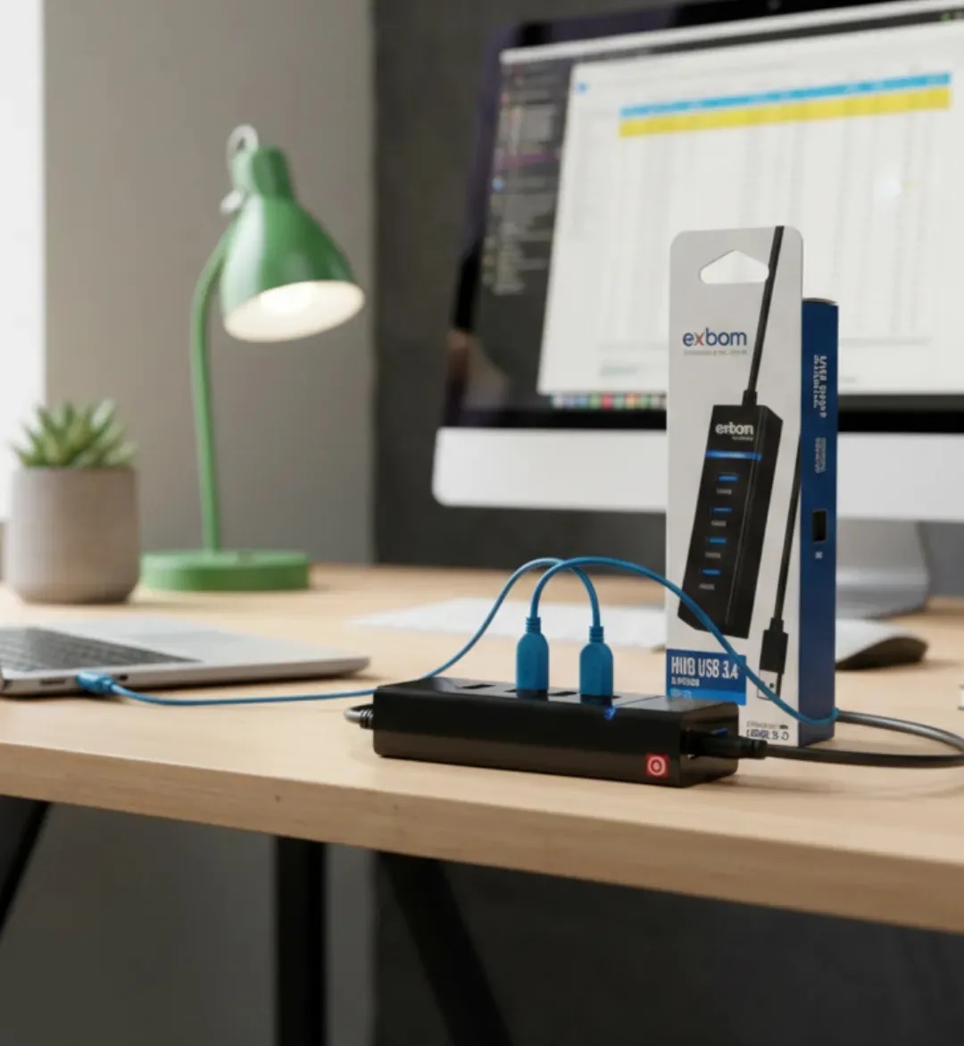 Hub Usb 3.0 Exbom 4 Portas Super Rápido. - Imagem 2