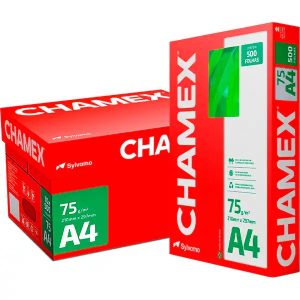 Papel A4 Chamex Resma 500 Folhas 75g 210mmx297mm Branco